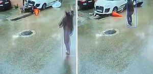 Kamyonet yayaların arasına daldı, o anlar kameraya yansıdı