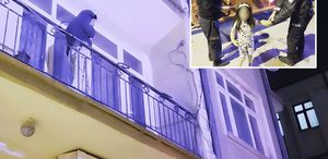 Ayrıldığı erkek arkadaşı evi bastı, kadın alt katın balkonuna atladı