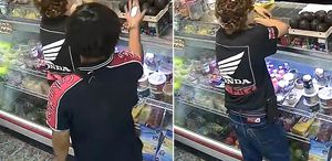 Markette akılalmaz olay Saçlarını kıskanıp ateşe verdi