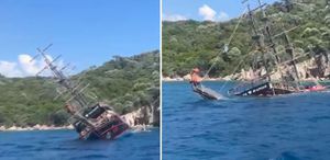 Marmaris’te 110 yolculu gezi teknesi sulara gömüldü