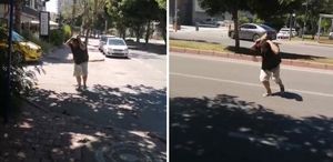 Yolda yürürken kargaların saldırısına uğradı, ne yapsa kurtulamadı
