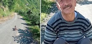 Yolda yürürken gördü, mutluluğu yüzüne yansıdı: Arçil ve Şota adını verdi