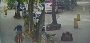 Genç kadın, hırsızların kapağını gevşettiği logar çukuruna düştü