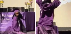Mezuniyet töreninde kalça dansı yapan kız öğrencinin diplomasına el konuldu