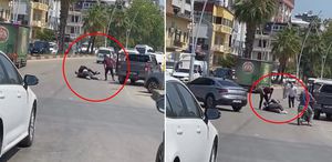 Trafikte dehşet Pompalı tüfekle yol kesip sürücüyü darbettiler