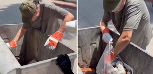 Şarkıcı Çelik, konteynerlerden kağıt topladı