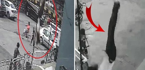Adana’da 12. kattan düşen kız çocuğu hayata tutundu: Düşme anı kamerada