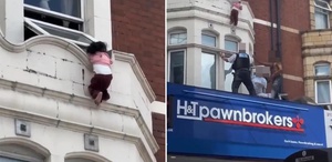 Londra’da mucize kurtuluş, kendini boşluğa bırakan küçük kızı son anda yakaladılar