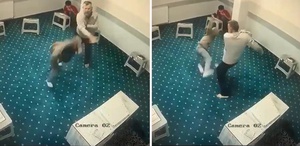 Yurtta kan donduran görüntüler Küçücük çocuğu tekme tokat dödü
