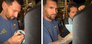 Messi’den alkış alan hareket Tekerlekli sandalyedeki gazeteciyi geri çevirmedi