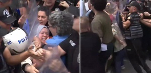 TBMM önünde basın açıklaması yapmak isteyen öğretmenlere polis müdahalesi