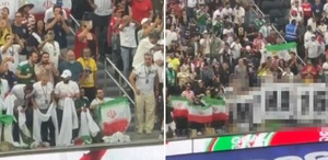 İran maçına damga vuran “katliam“ pankartı