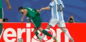Dünya Kupası’nda Messi tartışması Rakibinin bacağına bastı, faul bile çalmadı