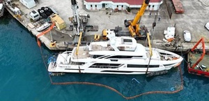 Sinop’ta limanda batan lüks yat 7 günde kurtarıldı