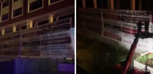 CHP’li belediyeler arasında pankart krizi: Ankara Büyükşehir Belediyesi astı, Haymana Belediyesi kaldırdı