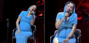 Karnı burnunda Melike Şahin konserlerine oturarak devam ediyor