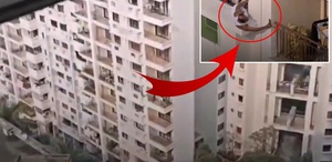 Sapkınlıkta son nokta Metrelerce yükseklikte komşusunu gözetledi