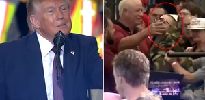 Trump’a “Pedofil“ şoku Destekçilerinin önünde protesto edildi