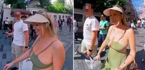 Rus kadın Taksim’e böyle çıktı, gelen teklifi anında reddetti