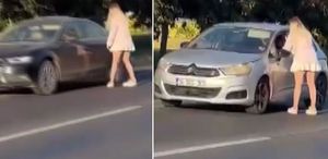 E-5’e böyle atladı, trafiği birbirine kattı