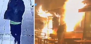Çöp poşeti ile yüzünü saklayıp, çay ocağını yaktı