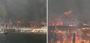 Büyükada’da plajda yangın Alevler ormana sıçradı