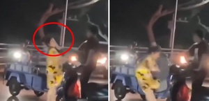 Kadını tekme atarak bayılttı