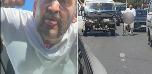 Trafik magandasından iğrenç hareketler Önce dilini çıkardı, sonra cinsel organını gösterdi