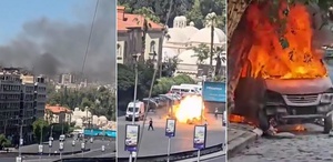 Şam’da Macron’un otelinin yakınındaki patlamadan ilk görüntü
