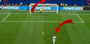 Görüntüdeki ismi hepiniz tanıyorsunuz Messi penaltıyı kaçırsın diye şekilden şekle girdi