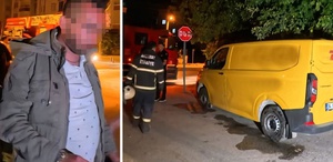 Aracı yakmak istedi, olay yerini gözlemlerken böyle yakalandı