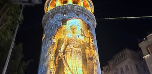 Galata Kulesi’nde 15 Temmuz mapping gösterisi