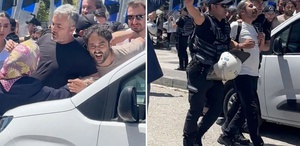 Bakanlığın önünde gergin dakikalar Polis ekipleri müdahale etti