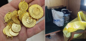 Bağışlanan kıyafetlerden çil çil altın çıktı