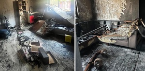 Eski eş evi ateşe verdi anne ve 2 kızı banyoya sığınarak kurtuldu