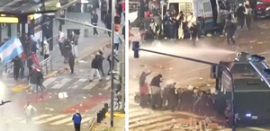 Kupayı kaybeden Arjantinliler polise savaş açtı