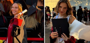 Ünlü oyuncu Alina Boz mezun oldu, diplomasını aldı