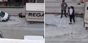 Kafasını defalarca kamyonet kasasına vurup kendisini bayılttı