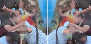 Kimseye aldırmadan saçlarındaki bitleri ayıkladılar