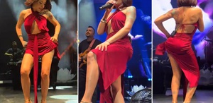 Melek Mosso sahnede coştu Dans şovu geceye damga vurdu