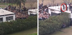 Messi’nin maç izlemeye geldiğini duyan Arjantinliler stadyuma akın etti