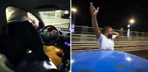 Faciaya davetiye çıkardı: Direksiyonu bıraktı, otomobilin camından sarkıp dans etti
