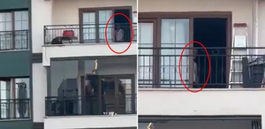 Gaziantep’te mide bulandıran görüntü Kameraya alan komşularına aldırış etmedi