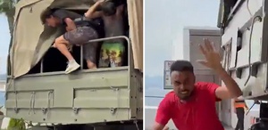 Sebte’de yakalanan Faslı göçmenler hareket halindeki askeri araçtan atlayıp kaçtı