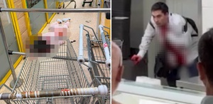 Eski sevgilisini bıçaklayıp kendi boğazını kesti: Dehşet anları kamerada