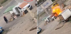 Sebze satıcısı drondan kaçtı ama kurtulamadı
