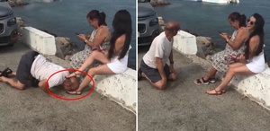 Herkes şaşkına döndü Önce ayaklarını öptü, sonra havlamaya başladı