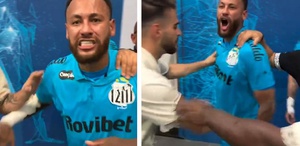 Neymar galibiyet sonrası çılgına döndü Rakip yöneticilerle birbirine girdi
