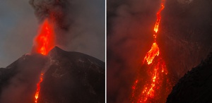 Etna Yanardağı yeniden faaliyete geçti: Lav ve kül bulutu gökyüzünü kapladı