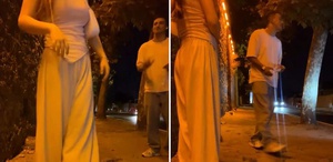 Sokakta video çekerken sivil polise yakalandılar: Karım benim